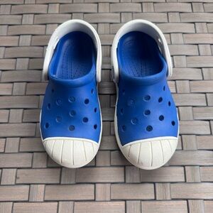 Crocs‎ Youth Bump It Slingback Clog Royal Blue White Size C10